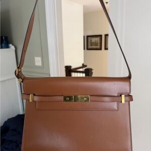 Saint Laurent Tan Leather Shoulder Bag